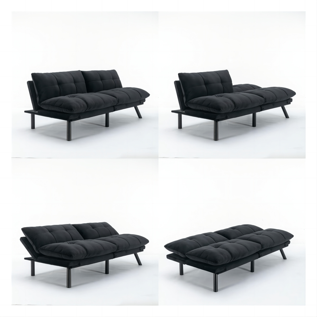 Black Convertible Folding Modern sofa Bed - Grand Goldman Shop