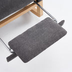 LY-5104 Gray Accent Rocking Chair with Footrest High Back Rubber Wood Rocking Legs - Grand Goldman Shop