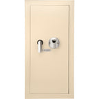 Biometric Wall Safe with 120-Fingerprint Module, Beige Steel, 0.82 Cubic Ft | Premium Home Decor - Grand Goldman