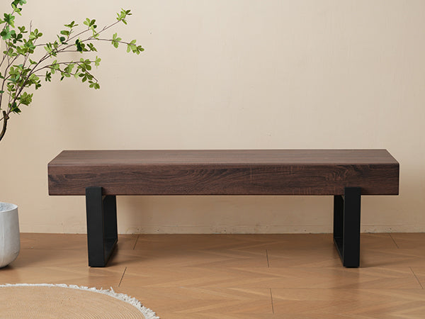 59' Dining Bench, Farmhouse Indoor Kitchen Table Benches, Bed Bench, Industrial Shoe Bench, Entryway Benches - Grand Goldman Shop