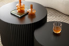 Nesting Table Set of 2, MDF Coffee Table set for Living Room/Leisure Area,Black(Same Sku:W876P252128) - Grand Goldman Shop