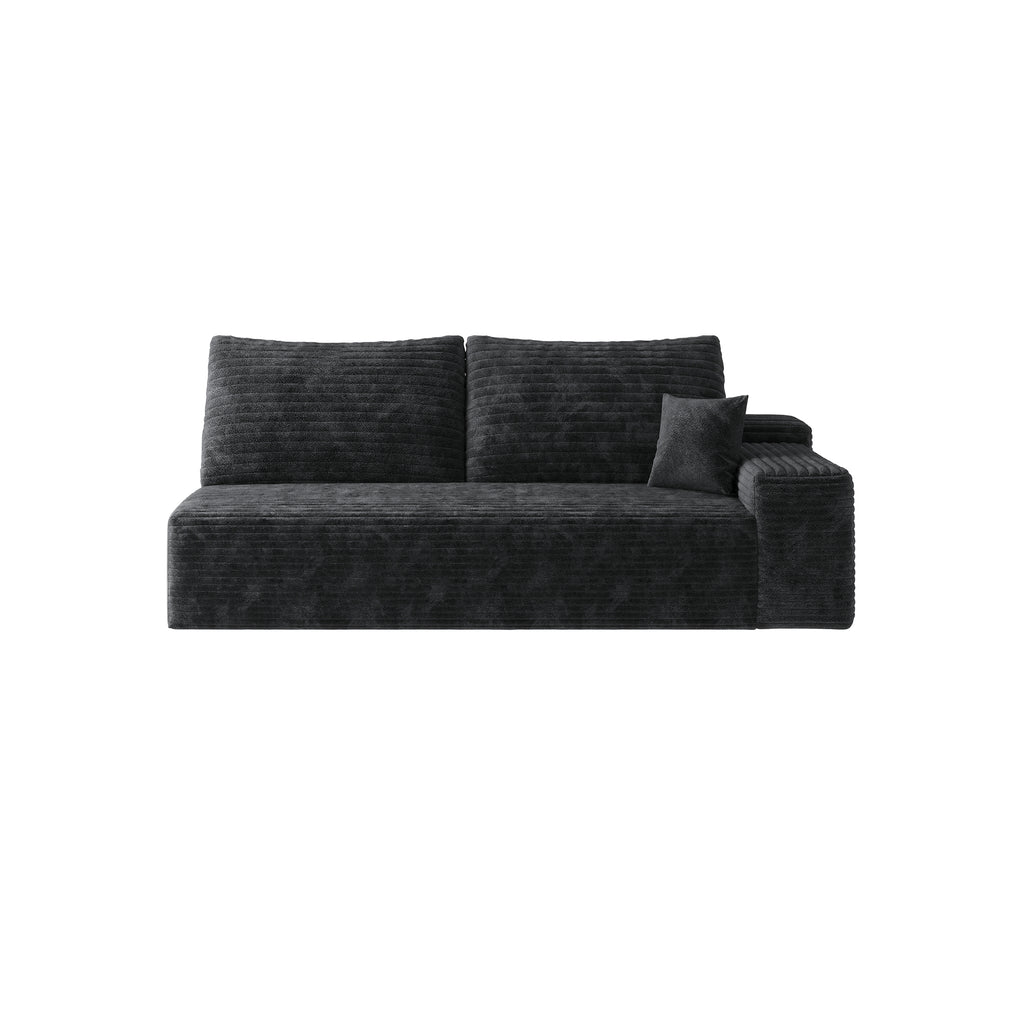 Y119-3SEAT-LEFT-BLACK-SOFA - Grand Goldman Shop