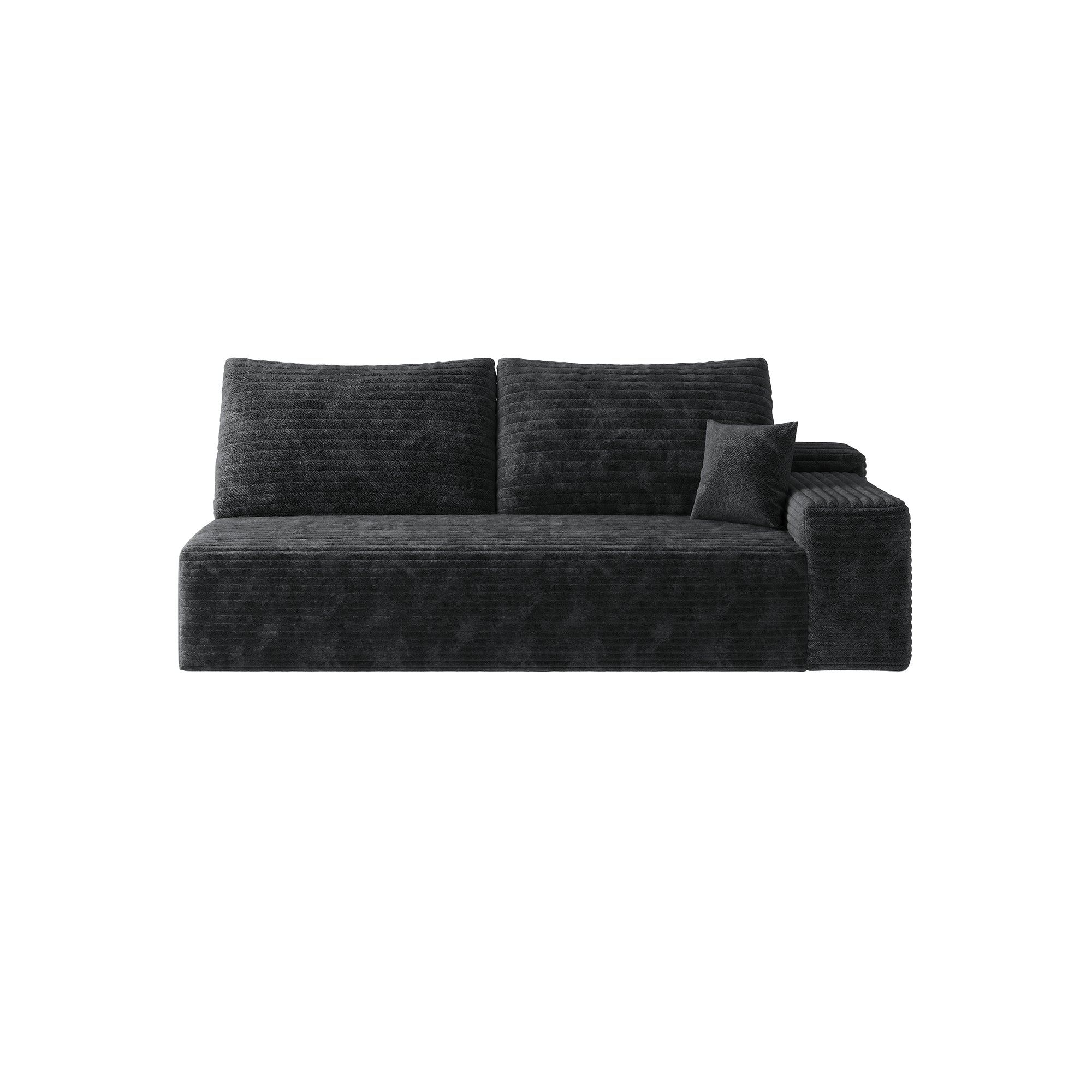 Y119-3SEAT-LEFT-BLACK-SOFA - Grand Goldman Shop