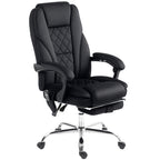 Vinsetto Executive Massage Office Chair, Heated Computer Desk Chair with Adjustable Height and Footrest, Black | Premium Home