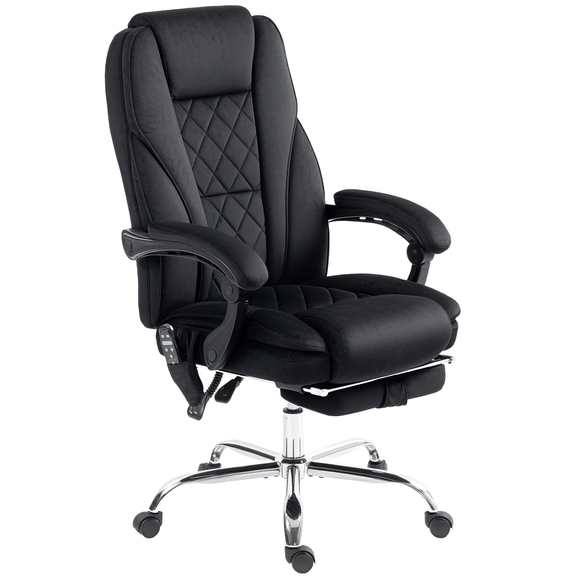 Vinsetto Executive Massage Office Chair, Heated Computer Desk Chair with Adjustable Height and Footrest, Black | Premium Home