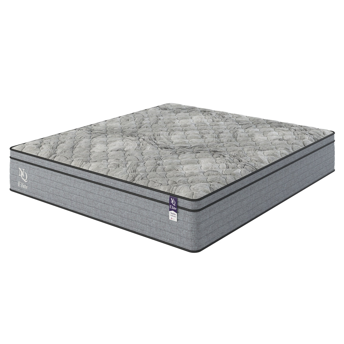 NapQueen Elite Series Machka 12 Inch Full Size Cooling Gel Memory Foam Hybrid Mattress in Grey+White, Foam+Spring, Designed for Pressure Relief and Orthopedic Support - Grand Goldman Shop