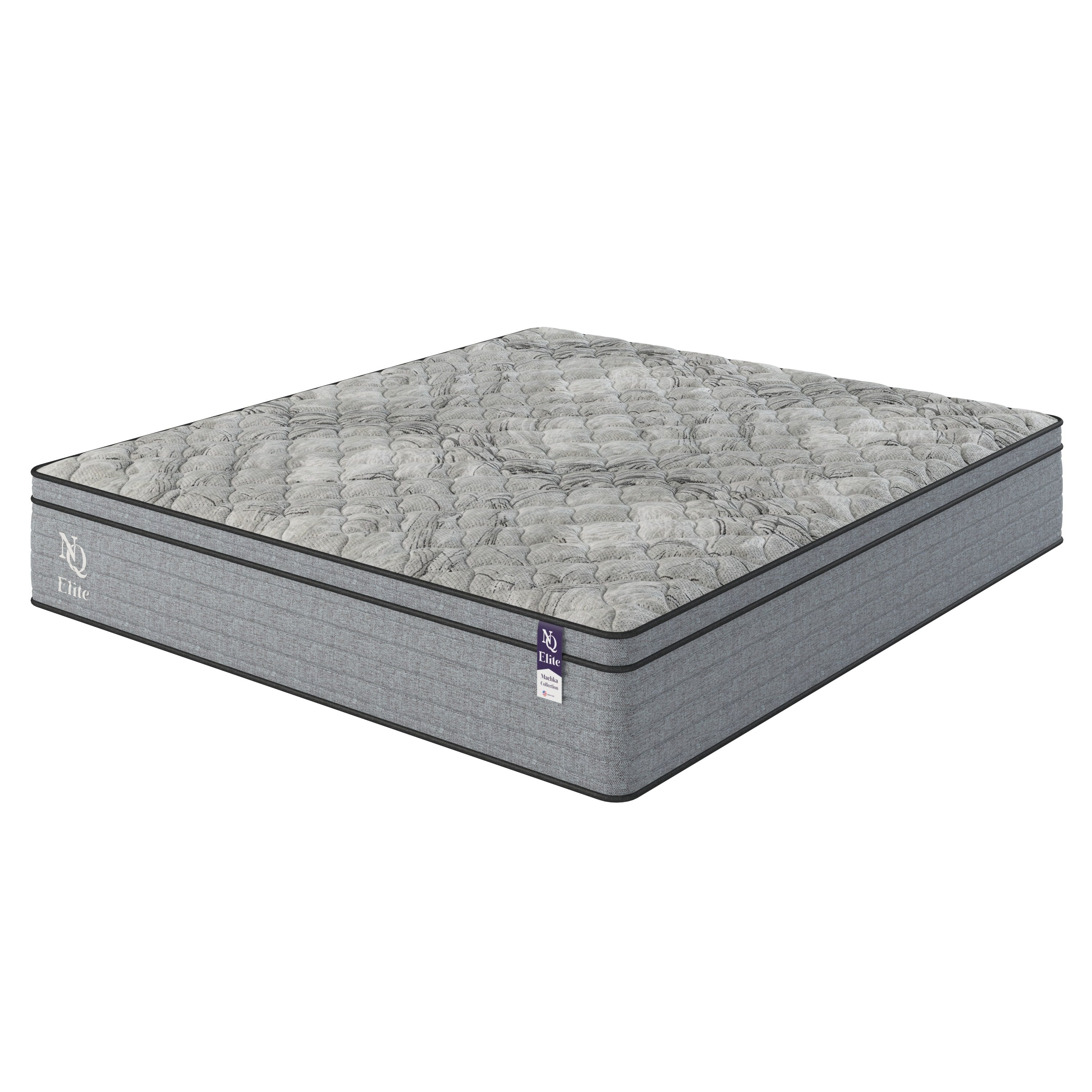 NapQueen Elite Series Machka 12 Inch Full Size Cooling Gel Memory Foam Hybrid Mattress in Grey+White, Foam+Spring, Designed for Pressure Relief and Orthopedic Support - Grand Goldman Shop