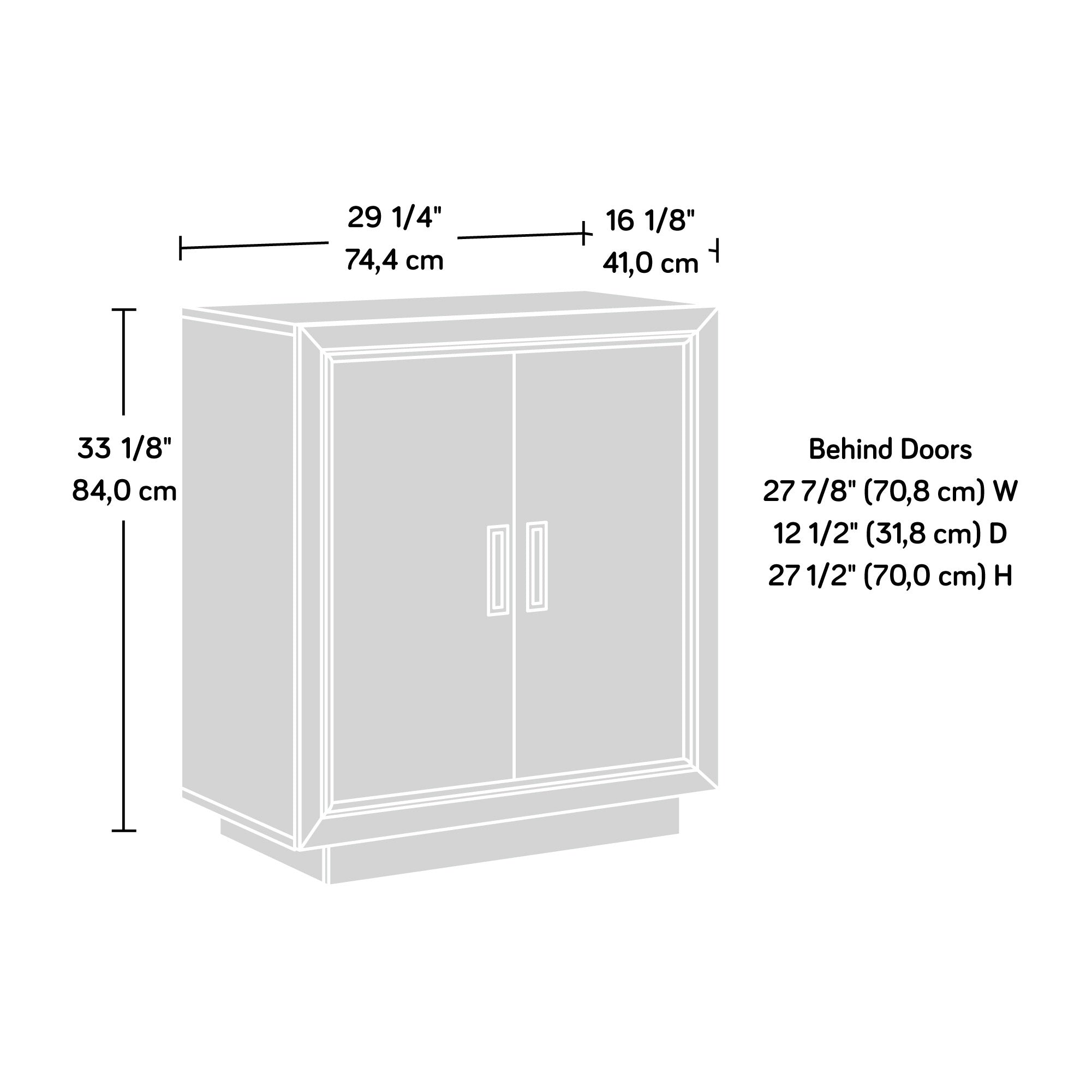 Storage Cabinet with Functional Design, Medium Gray finish | Premium Home Decor - Grand Goldman