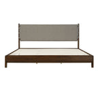 Modern King Bed Frame Set with 2 Nightstands, Light Gray Wood Platform Bed with Headboard and Matching Bedside Tables for Bedroom - Grand Goldman Shop