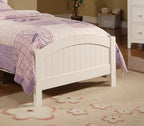 White Color Twin Size Bed Nightstand And Chest 3pc Set Bedroom Furniture Wooden Transitional Style Headboard - Grand Goldman Shop