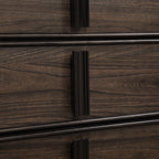 Aetheria Contemporary Wood 6-Drawer Dresser in Dark Brown - Grand Goldman Shop