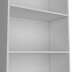 Vinton 4-Tier Bookcase with Modern Storage for Books and Decor, White - Grand Goldman