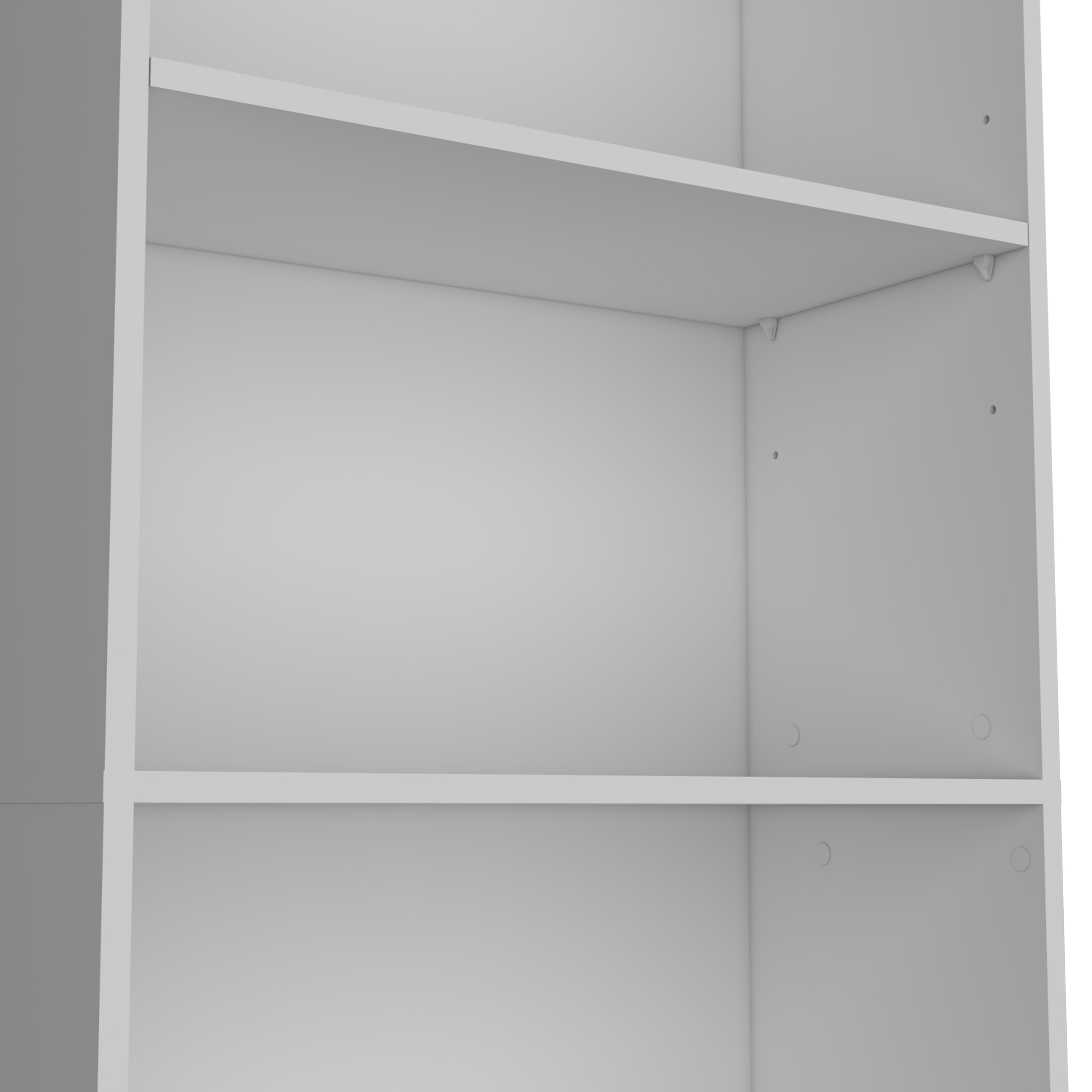 Vinton 4-Tier Bookcase with Modern Storage for Books and Decor, White - Grand Goldman