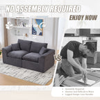 UNITED WE WIN Modular Sectional Sofa Cloud Couch,Comfy Cloud Modern Sofa,2 Seater with Cushion Covers Removable Furniture for Living Room Bedroom Apartments Dorms,No Assembly Required - Grand Goldman Shop