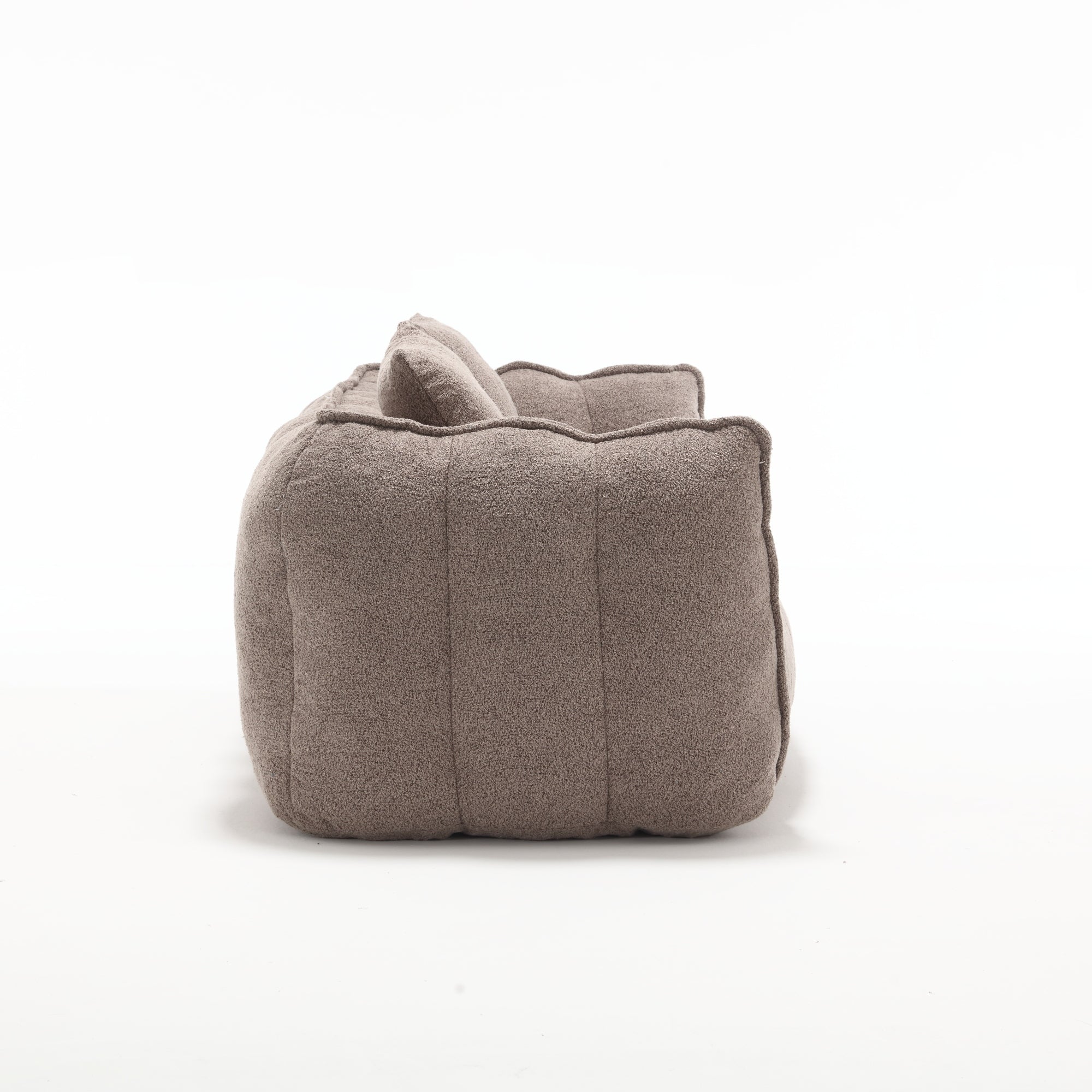Cozy Beanbag Chair with High Resilience Foam Core for Two  -Brown Chenille, 66x35x25 inches - Grand Goldman Shop