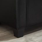 48' Ottoman Bench with Storage, Bench for Bedroom,Living Room,Hallway, Upholstered Tufted Faux Leather PU Ottoman Black - Grand Goldman Shop