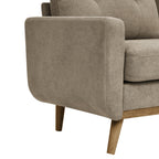 67.7' Wide Mid-Century Modern Upholstered Tufted Loveseat Sofa With Wooden Legs - Grand Goldman Shop