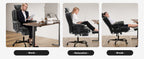 Office Chair Ergonomic 200 kg PU Leather Computer Chair with Lumbar Support and High Backrest, Ergonomic Desk Chair with Lift