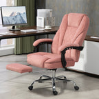 Vinsetto Massage Office Chair with Foot Rest, Executive Office Chair with 6 Vibration Point and Heat, Reclining Computer Chai