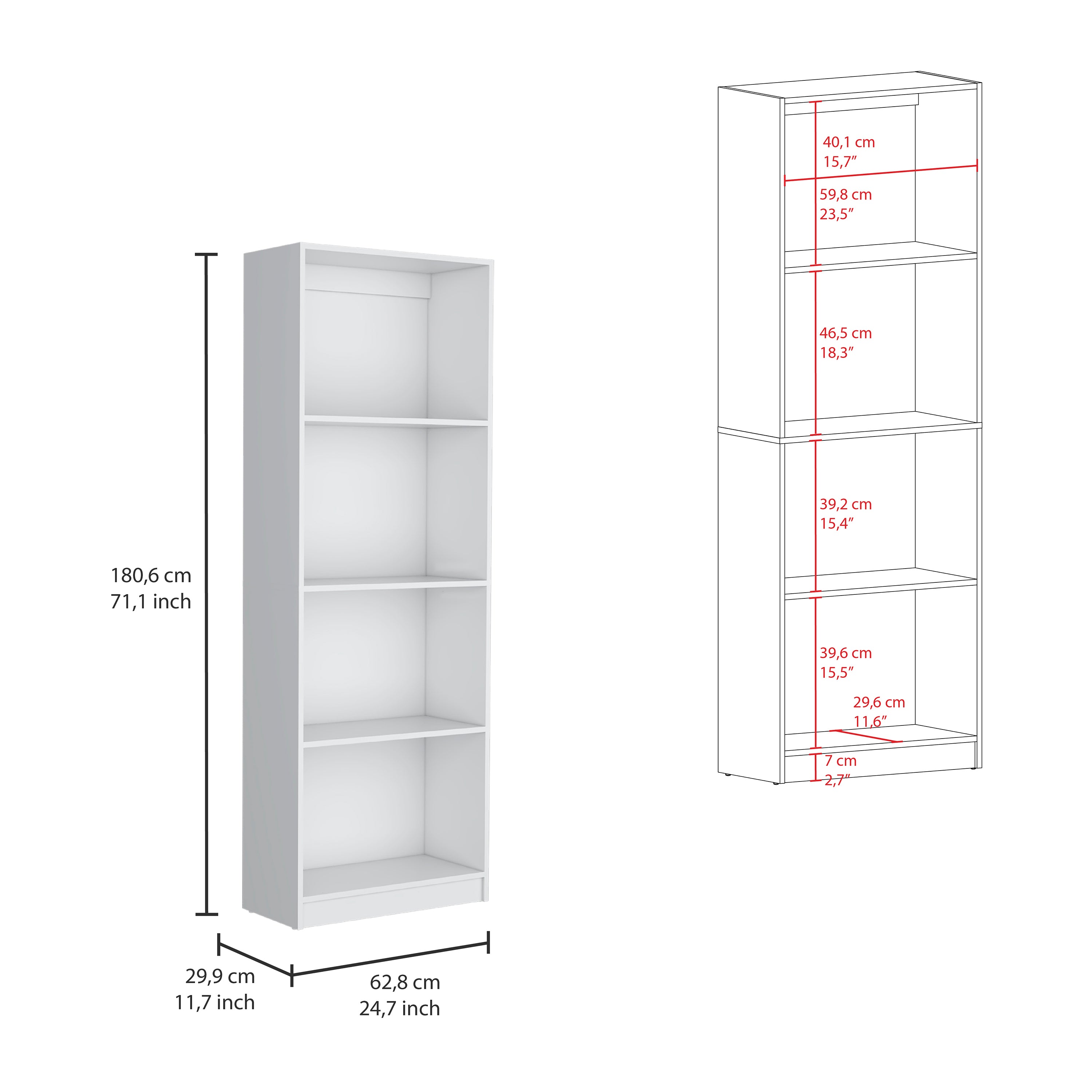 Dupree 3 Piece Home Bookcase set, 67' Wide with 14 Shelves ,  Living Room Set Set  White | Premium Home Decor - Grand Goldman
