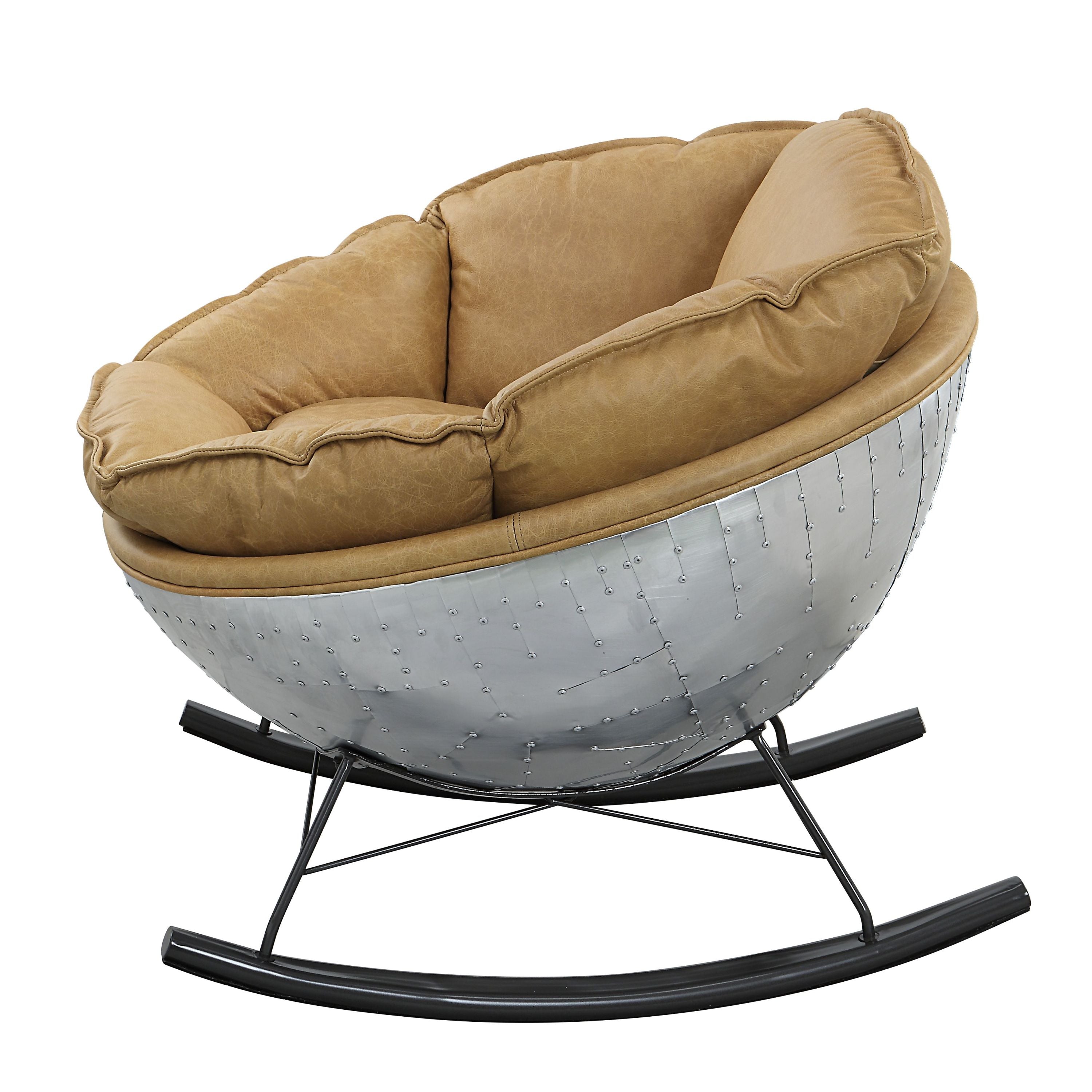 Pippin Morocco Top Grain Leather Rocking Chair - Grand Goldman Shop