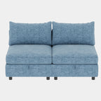 Armless Seat for Modular Sectional Sofa, Convertible Sofa Seat With Storage, Sleeper Sectional Sofa Set, Fabric Flexible Modular Combinations for Living Room(2PCS) - Grand Goldman Shop