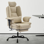 Office Chair Ergonomic 200 kg PU Leather Computer Chair with Lumbar Support and High Backrest, Ergonomic Desk Chair with Lift