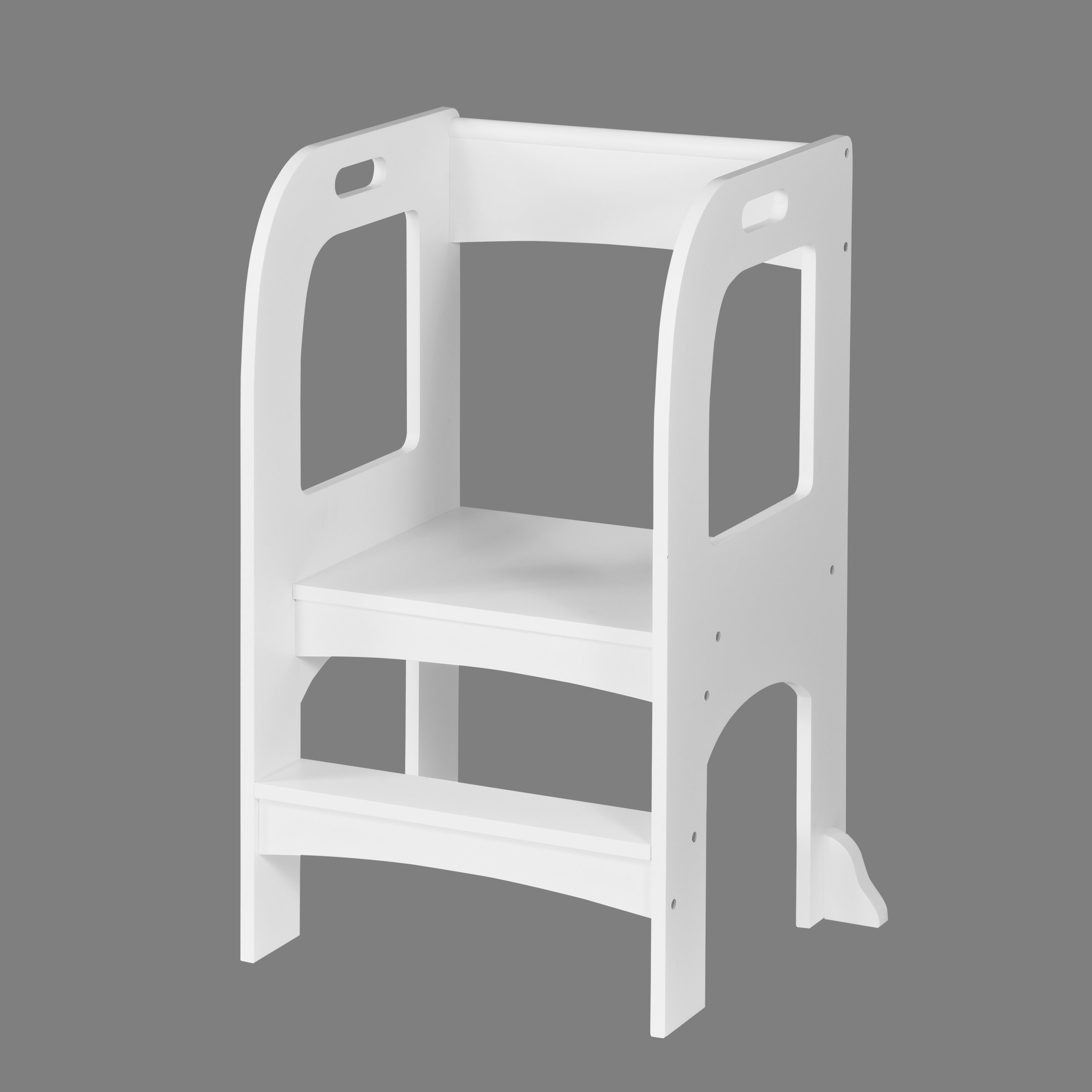 Child Standing Tower, Step Stools for Kids, Toddler Step Stool for Kitchen Counter, White - Grand Goldman