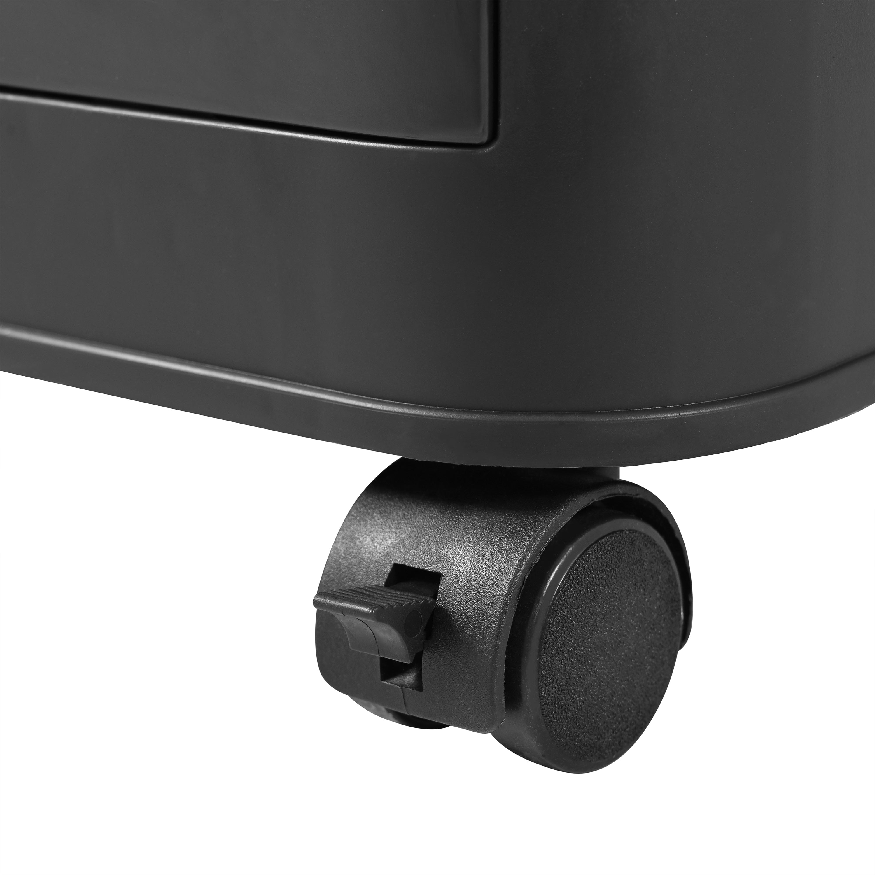 Black, 20' Side Wide Folding Storage Cabinet ,3 Tiers,19.69'×11.81'×31.10',Collapsible Storage Bins with Magnetic Door, Plastic Storage Cabinet with Wheels - Grand Goldman Shop