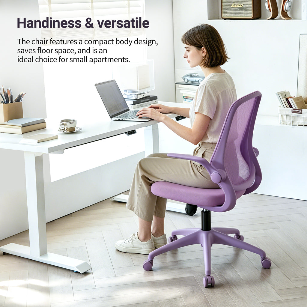 Ergonomic Color Office Chair 350LBS, Home Office, Mesh Back, Integrated Molded Foam, Comfortable Sitting, Flipping Armrest, F