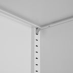 70-Inch Two-Door File Cabinet with Lock, 4 Adjustable Shelves, Heavy-Duty Steel, White Finish for Office Storage - Grand Gold