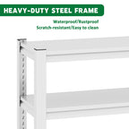 Stylish Metal Aquarium Stand for 20-30 Gallon Tanks, Antique White, 3-Tier Adjustable Shelf - Grand Goldman Shop
