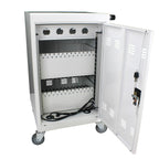 30+2 Bay Mobile School Charging Cart Station for Chromebook, Tablet and Laptop Computer with Power Strip Included - White - G