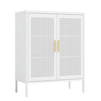 NO LOCK, Metal Storage Cabinet with 2 Doors and 2 Adjustable Shelves, Steel Storage Cabinet, Metal File Cabinet for Home Offi