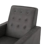 Macedonia Mid-Century Modern Button Tufted Fabric Recliner - Grand Goldman Shop