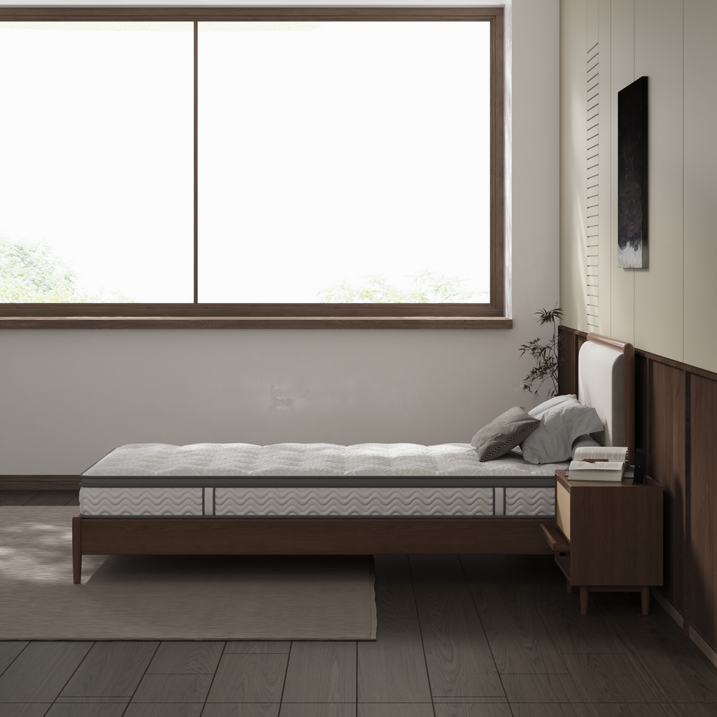 8 Inch Twin Mattress, Foam & Bonnell Springs Hybrid Mattresses, Fiberglass Free - No Odor - Grand Goldman Shop