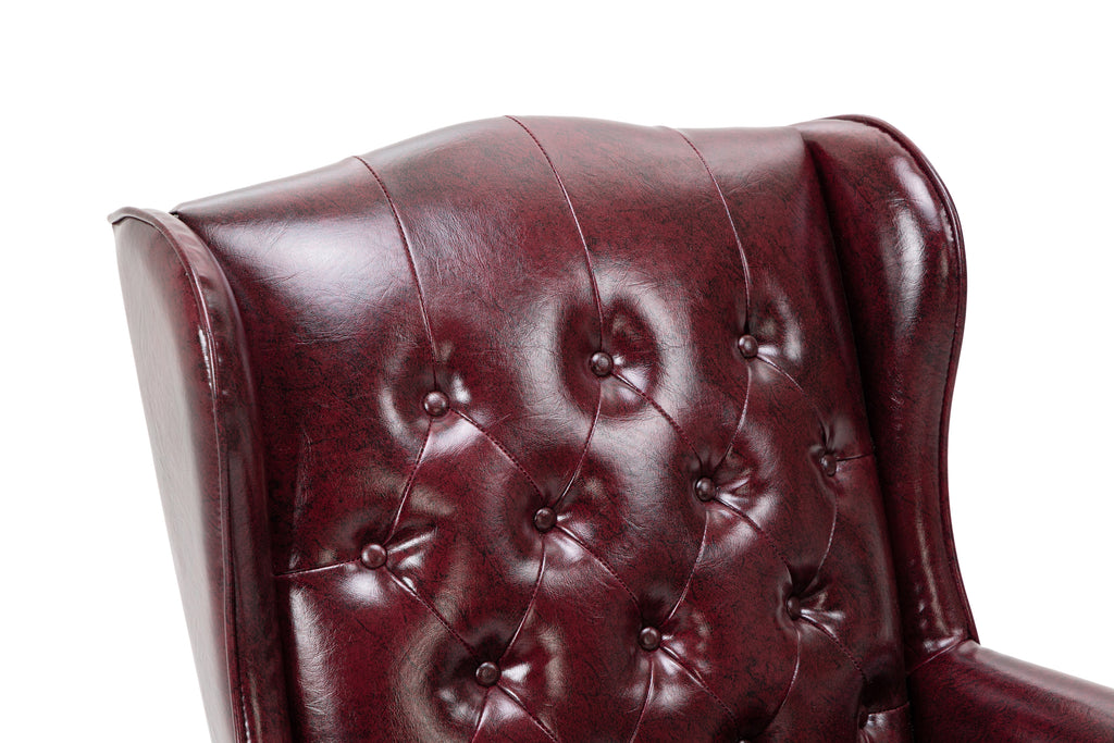 Executive Office Chair  Comfortable Desk Chair - Ergonomic Design - Thick Padded Seat and Backrest - PU Leather Desk Chair wi