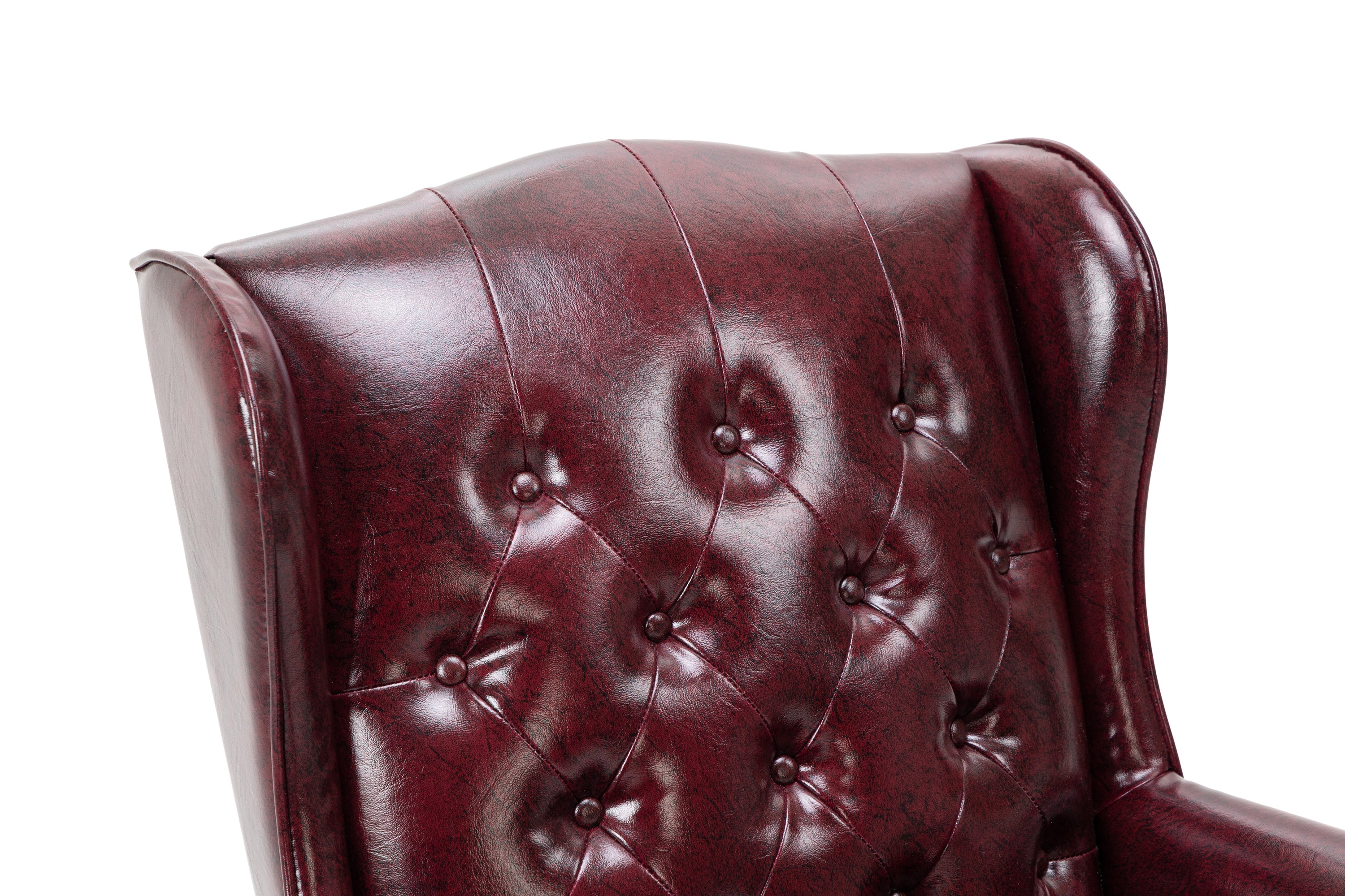 Executive Office Chair  Comfortable Desk Chair - Ergonomic Design - Thick Padded Seat and Backrest - PU Leather Desk Chair wi