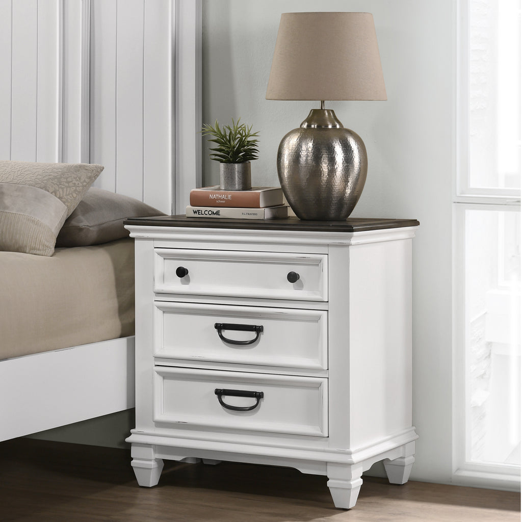 Clelane Wood Bedroom Set with Shiplap Panel King Bed, Dresser, Mirror, and two Nightstands - Grand Goldman Shop