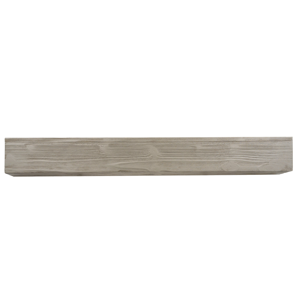 Rustic Wood Fireplace Mantel, Wall-Mounted & Floating Shelf for Home Decor, Gray, Solid Wood, 72 Inch - Grand Goldman Shop
