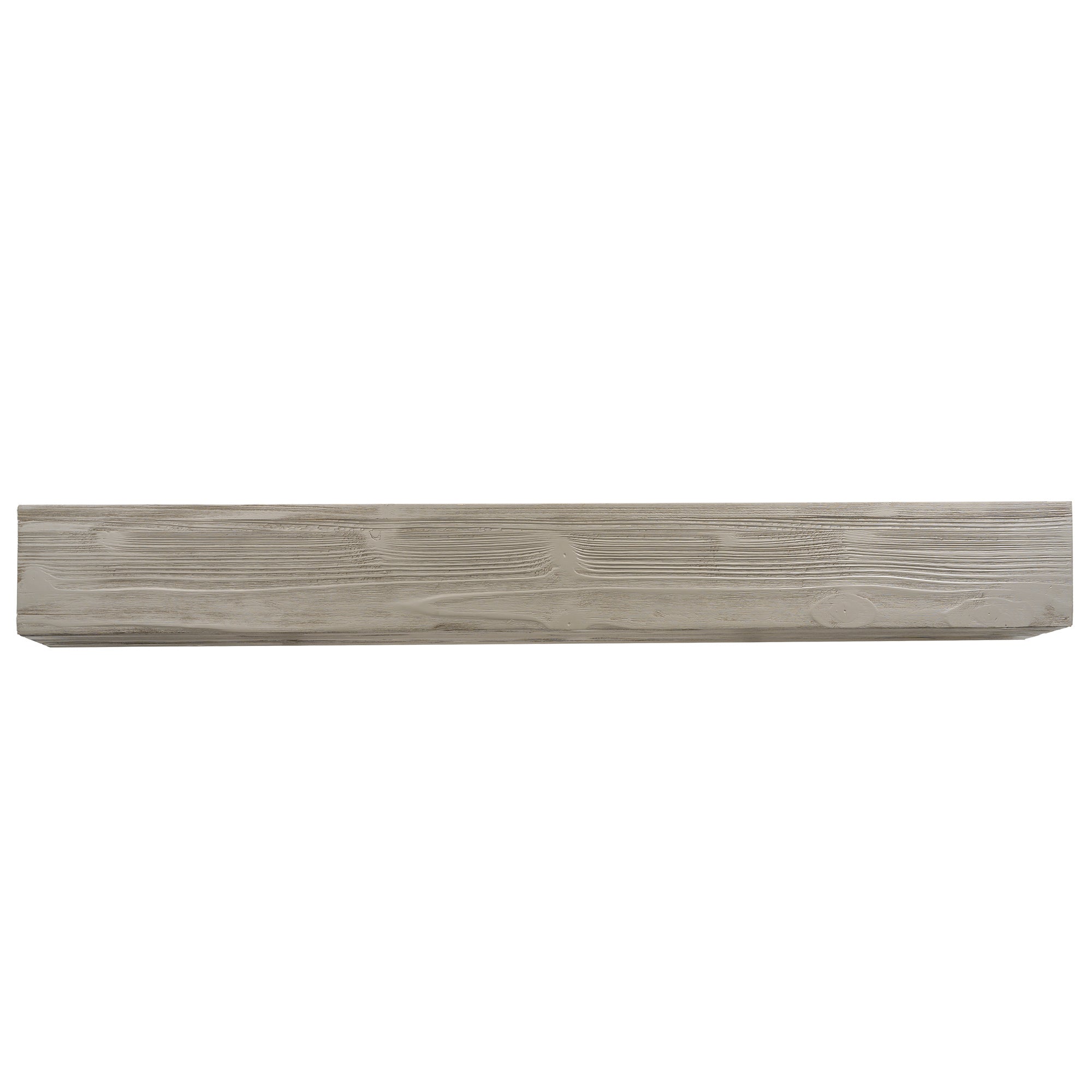 Rustic Wood Fireplace Mantel, Wall-Mounted & Floating Shelf for Home Decor, Gray, Solid Wood, 72 Inch - Grand Goldman Shop