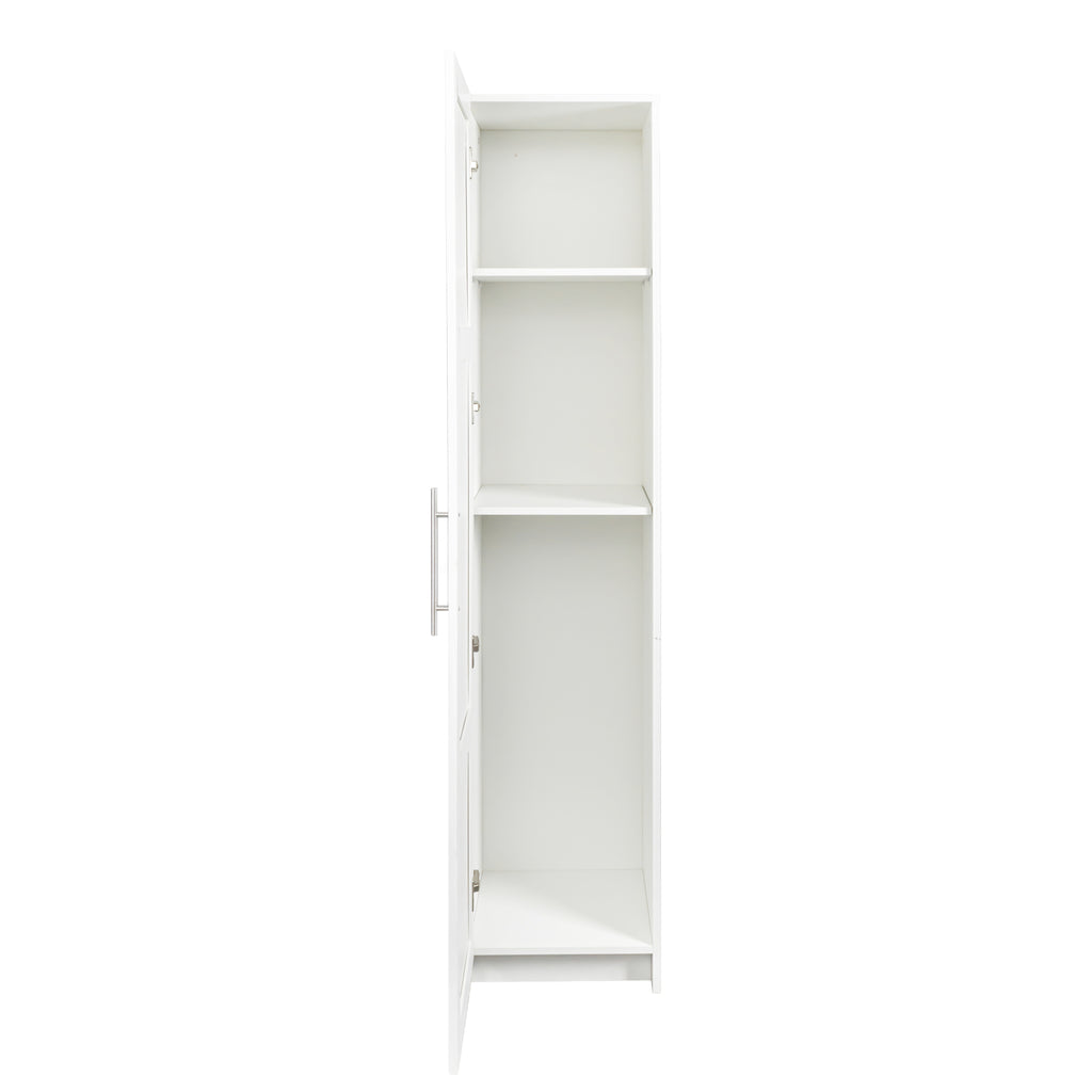 Stackable Wall Mounted Storage Cabinet, 15.75' D x 15.75' W x 70.87' H, White - Grand Goldman Shop