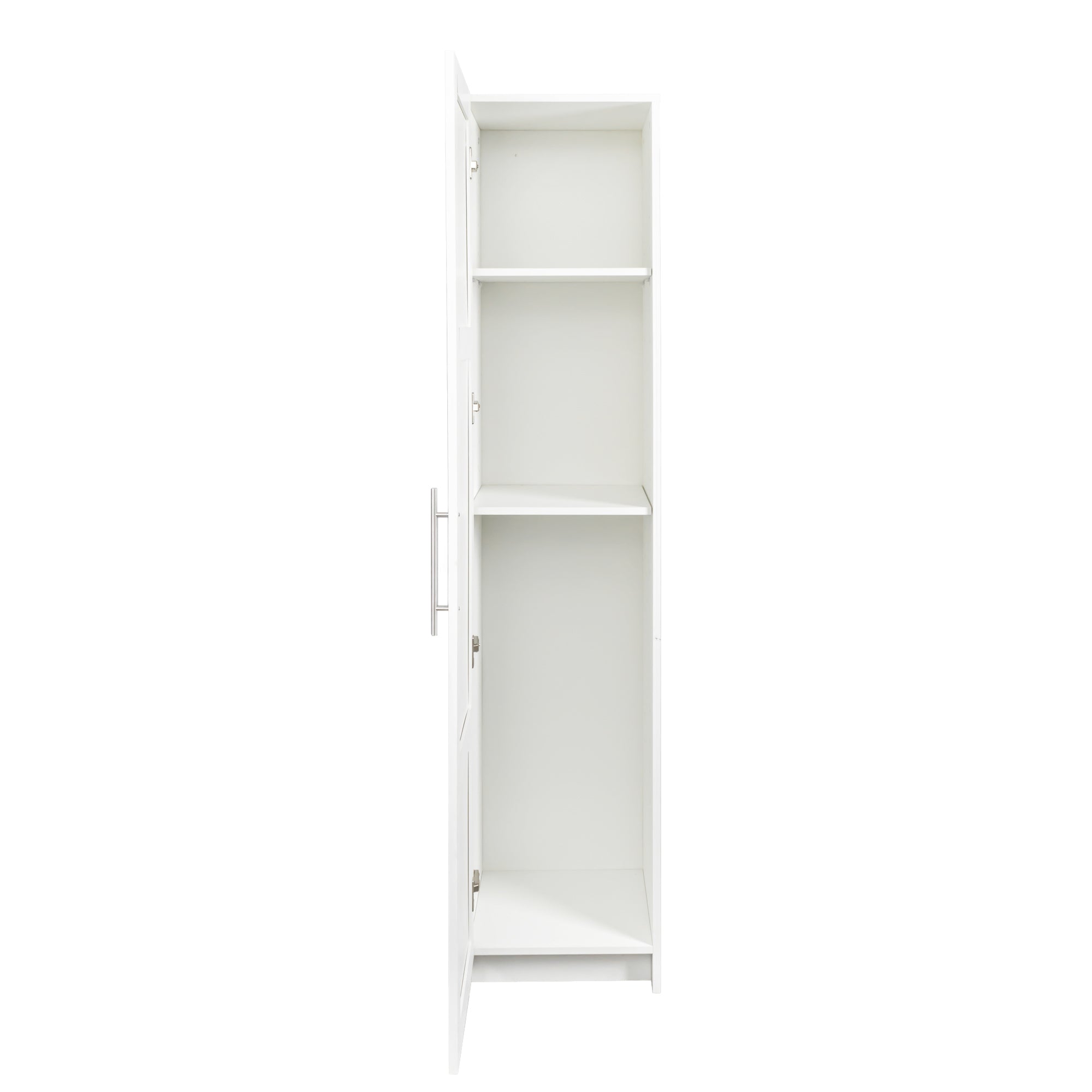 Stackable Wall Mounted Storage Cabinet, 15.75' D x 15.75' W x 70.87' H, White - Grand Goldman Shop