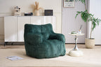 010-Soft Fluffy Corduroy Fabric Bean Bag Chair Filled With Memory Sponge,Green - Grand Goldman Shop
