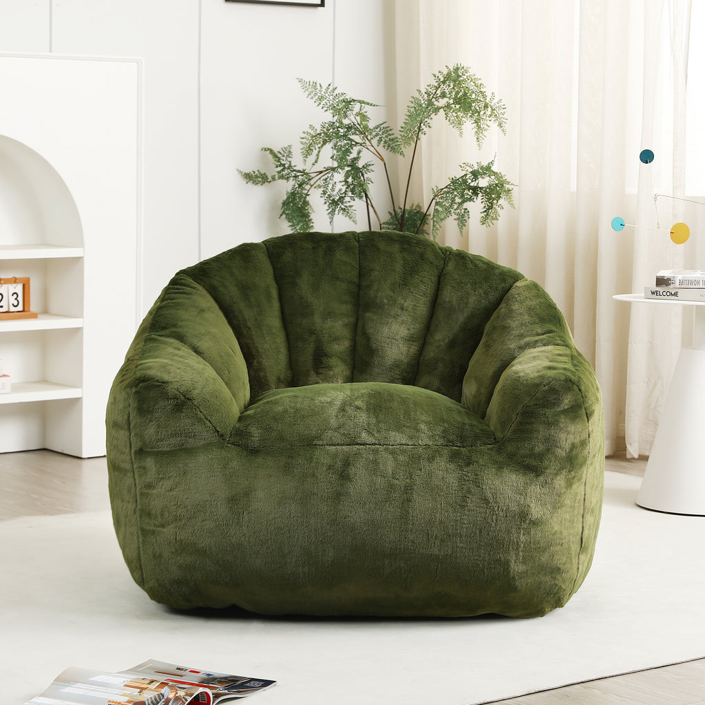 Beanbag Chair, Beanbag Sofa Chair with Armrests Stuffed High-Density Foam, Lazy Sofa Comfy Chairs Beanbag Chair for Adults in Living Room, Bedroom Reading - Grand Goldman Shop