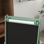 Qaba Art Easel for Kids with Paper Roll, 3 in 1 Toddler Painting Easel with Blackboard, Whiteboard, Storage Baskets, Green | 
