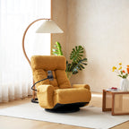 Adjustable Yellow Swivel Lounge Chair with 360-Degree Rotating Seat and Headrest Support, Leisure Chair Deck Chair - Game Chair for Living Room - Grand Goldman Shop