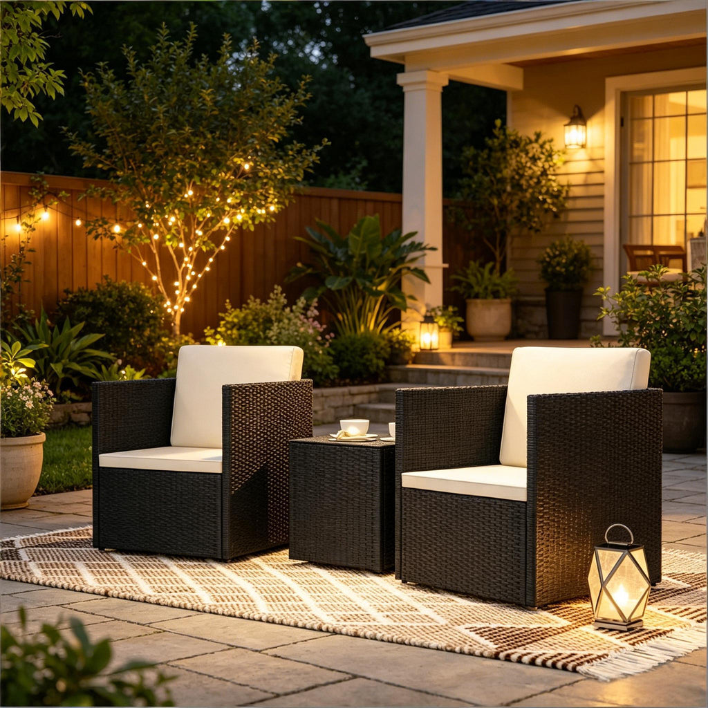 Gartenmöbel-Set, 3-teiliges Terrassenmöbel-Set, klappbares Bistro-Set