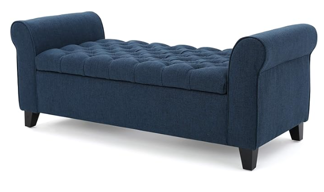 HAYES ARMED STORAGE BENCH - Grand Goldman Shop