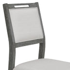 TREXM 6-Piece Retro Dining Table Set for 6, 60' Wood Kitchen Table and Chairs Set of 4 with Bench Designed Trestle Base for kitchen & Dining Room (Gray) - Grand Goldman Shop